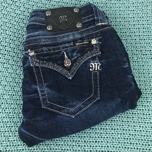 Miss Me Denim - Miss Me Embellished Jeans w/Silver Piping